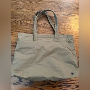 Lululemon Olive Green Canvas Tote Bag